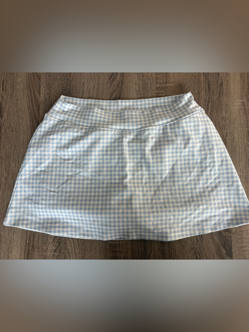 Gilly Hicks Light Blue and White Gingham Skirt